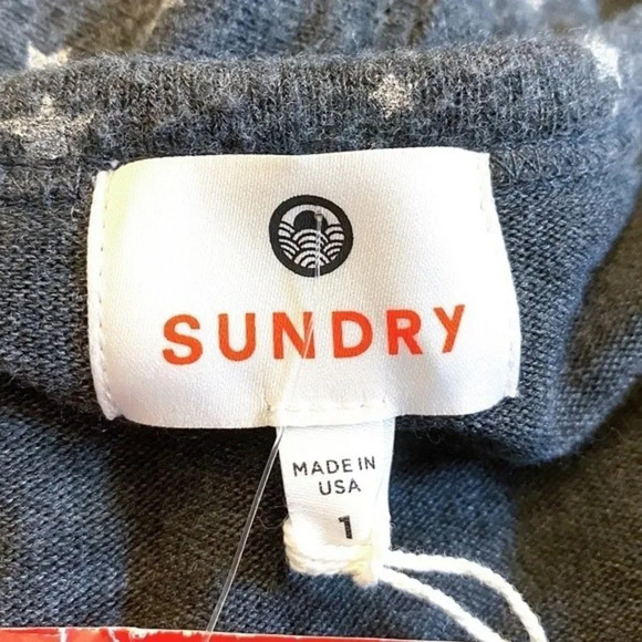 Sundry NWT Gray Sparkle Pullover Sweater Size 1 (Small) Draped Back Detail New - Picture 8 of 14